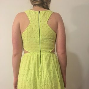 Neon Eyelet Dress